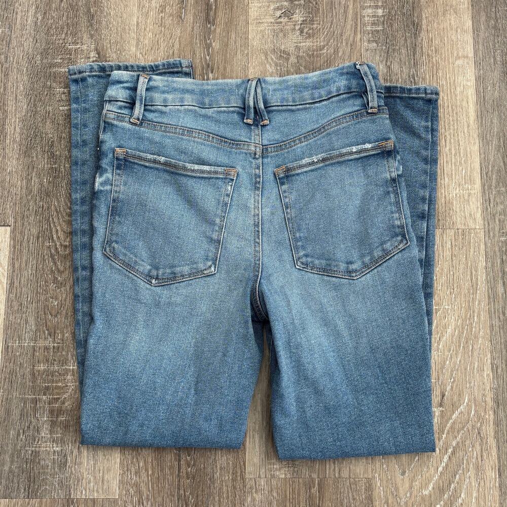 Good American Good Classic Slim Straight Jeans Blue - Size: 4/27 - Picture 5 of 6